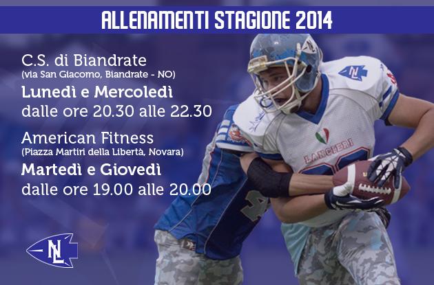 Gli allenamenti 2014